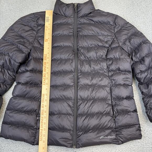 Eddie Bauer Puffer Jacket Women’s Plus Size 1X Black Down EB650 Hiking Outdoors - Picture 8 of 10